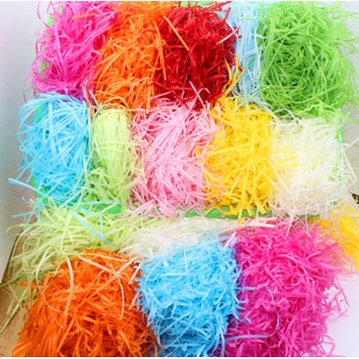 Farher Day Box Packing Material Wrinkle Raffia Color Shredded Paper Raffia Paper